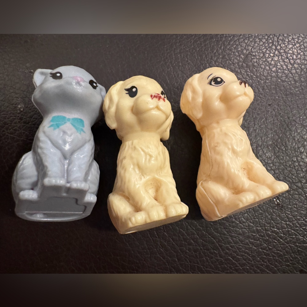 Barbie - Chelsea cutie reveal lot of 3 replacement pets 2 puppies 1 kitten